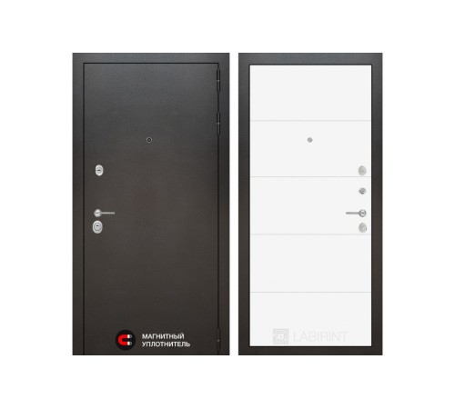 Входная дверь Labirint SILVER 13 - Белый софт Входная дверь Labirint SILVER 13 - Белый софт