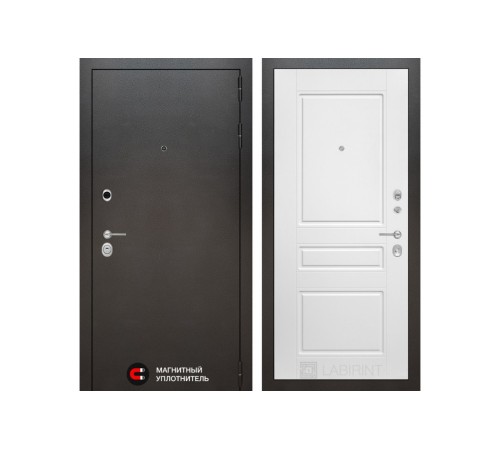 Входная дверь Labirint SILVER 03 - Белый софт Входная дверь Labirint SILVER 03 - Белый софт
