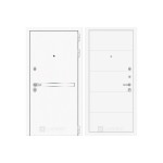 Входная белая дверь в квартиру Labirint Лайн WHITE 13 Белый софт (белые двери для квартиры)