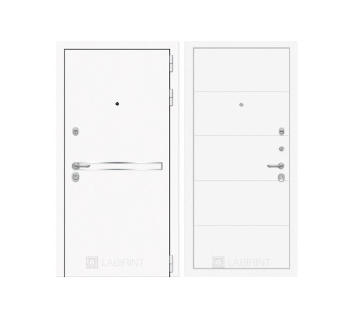 Входная белая дверь в квартиру Labirint Лайн WHITE 13 Белый софт (белые двери для квартиры) Входная белая дверь в квартиру Labirint Лайн WHITE 13 Белый софт (белые двери для квартиры)