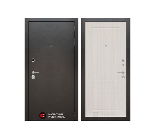 Входная дверь Labirint SILVER 03 - Сандал белый Входная дверь Labirint SILVER 03 - Сандал белый