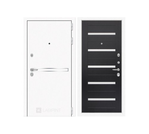 Входная дверь Labirint Лайн WHITE 01 Венге, стекло белое Входная дверь Labirint Лайн WHITE 01 Венге, стекло белое
