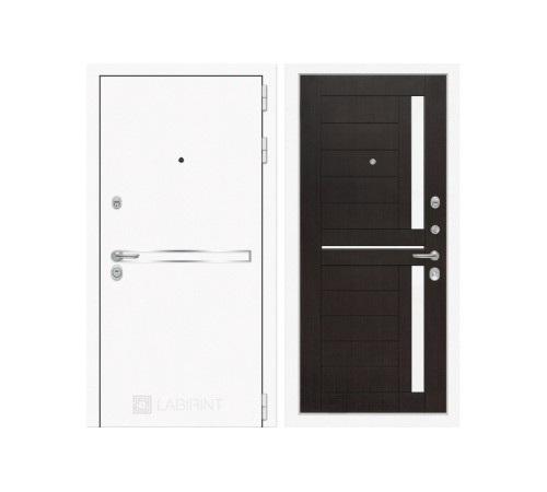Входная дверь Labirint Лайн WHITE 02 Венге, стекло белое Входная дверь Labirint Лайн WHITE 02 Венге, стекло белое