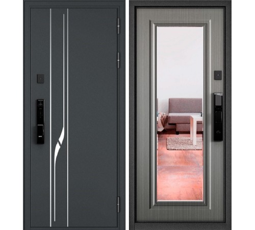CITY MAX IQ (с электронным замком) D21|140 Черный муар/Орех пепельный CITY MAX IQ (с электронным замком) D21|140 Черный муар/Орех пепельный