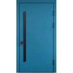 Стальная дверь МДФ RAL с высокой ручкой