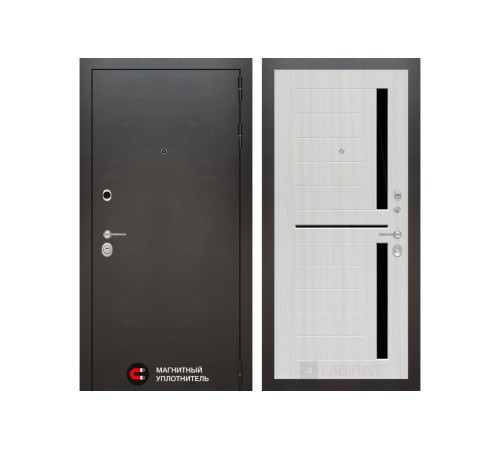 Входная дверь Labirint SILVER 02 - Сандал белый Входная дверь Labirint SILVER 02 - Сандал белый