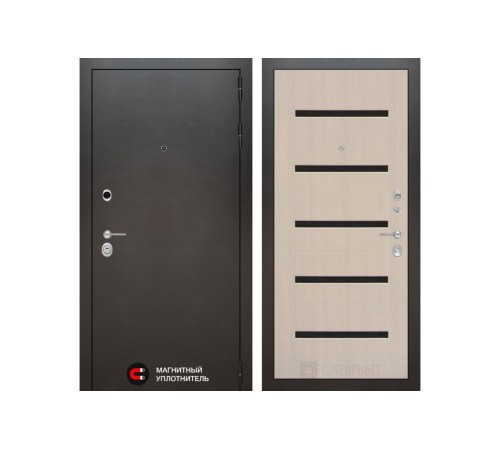 Входная дверь Labirint SILVER 01 - Беленый дуб Входная дверь Labirint SILVER 01 - Беленый дуб