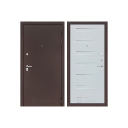 Входная дверь Labirint CLASSIC антик медный 14 - Дуб кантри белый горизонтальный