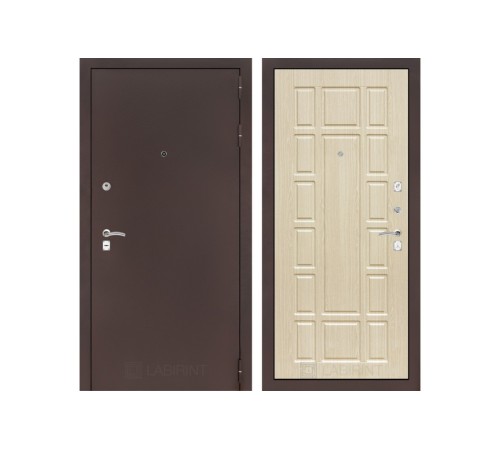 Входная дверь Labirint CLASSIC антик медный 12 - Беленый дуб Входная дверь Labirint CLASSIC антик медный 12 - Беленый дуб