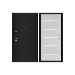 Входная дверь Labirint CLASSIC шагрень черная 01 - Сандал белый