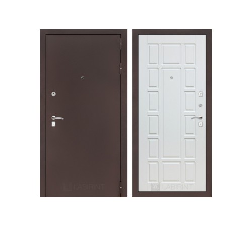 Входная дверь Labirint CLASSIC антик медный 12 - Белое дерево Входная дверь Labirint CLASSIC антик медный 12 - Белое дерево