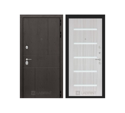 Входная дверь Labirint URBAN 01 - Сандал белый, стекло белое Входная дверь Labirint URBAN 01 - Сандал белый, стекло белое