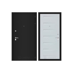 Входная дверь Labirint CLASSIC шагрень черная 14 - Дуб кантри белый горизонтальный