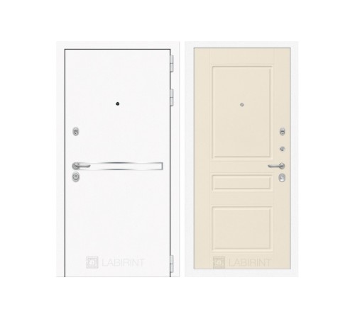 Входная дверь Labirint Лайн WHITE 03 Крем софт
