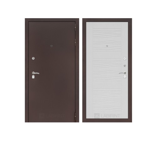 Входная дверь Labirint CLASSIC антик медный 06 - Белое дерево Входная дверь Labirint CLASSIC антик медный 06 - Белое дерево