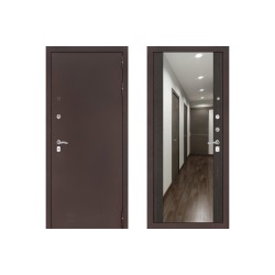 Входная металлическая дверь с зеркалом Labirint Classic антик с зеркалом Макси Венге