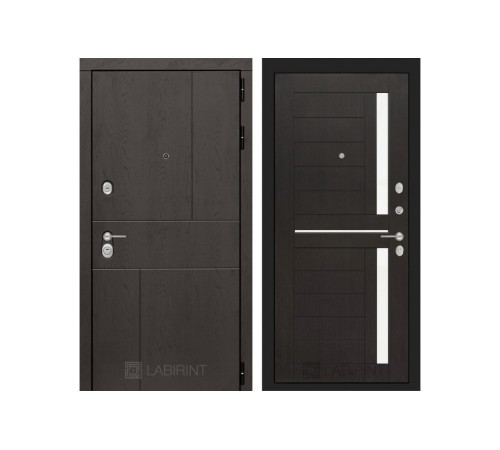 Входная дверь Labirint URBAN 02 - Венге, стекло белое Входная дверь Labirint URBAN 02 - Венге, стекло белое