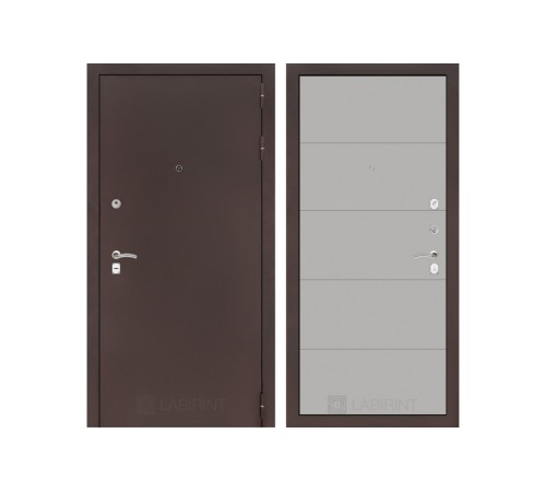 Входная дверь Labirint CLASSIC антик медный 13 - Грей софт Входная дверь Labirint CLASSIC антик медный 13 - Грей софт