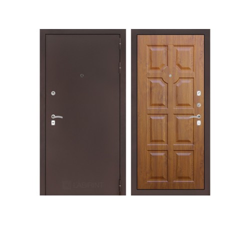 Входная дверь Labirint CLASSIC антик медный 17 - Золотой дуб